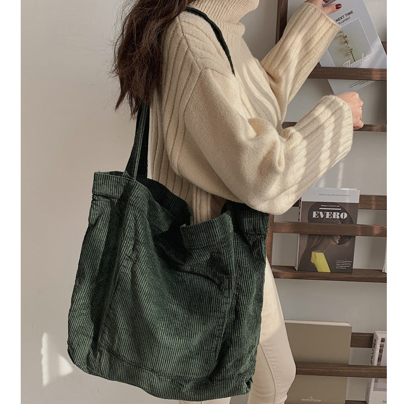 Women's Corduroy Shoulder Bag